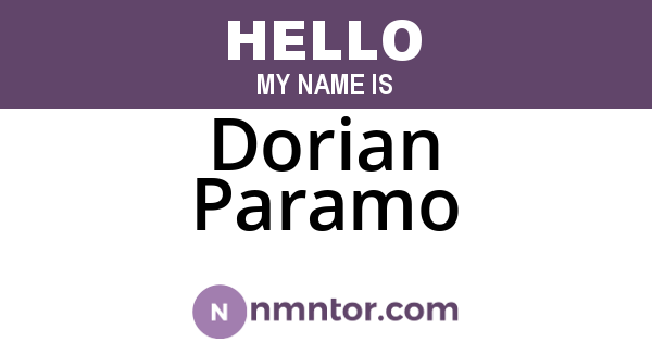 Dorian Paramo