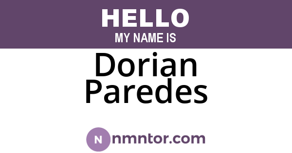 Dorian Paredes