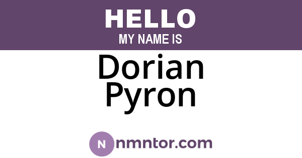 Dorian Pyron