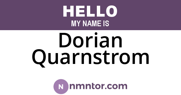 Dorian Quarnstrom