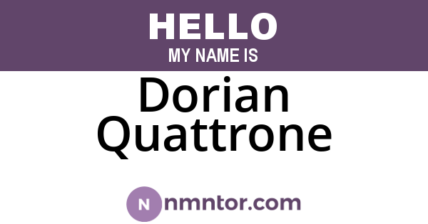 Dorian Quattrone
