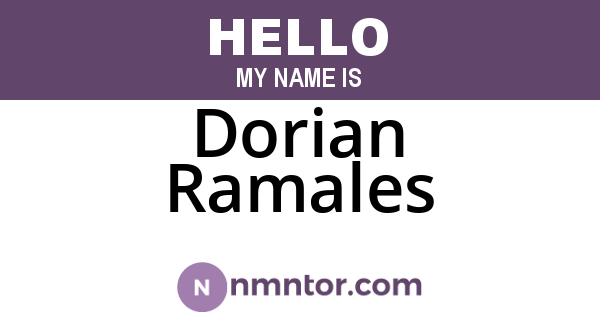 Dorian Ramales