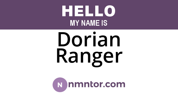 Dorian Ranger