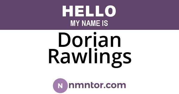 Dorian Rawlings