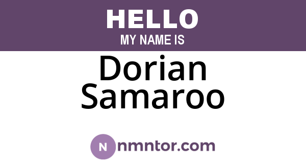 Dorian Samaroo