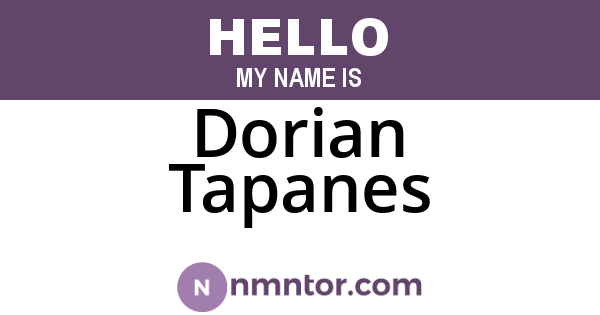 Dorian Tapanes