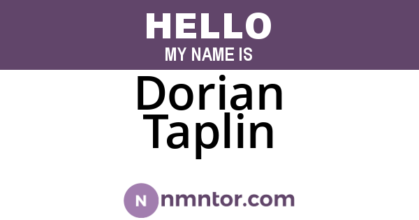 Dorian Taplin