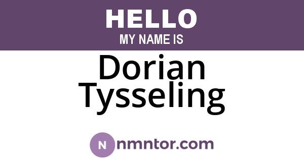 Dorian Tysseling