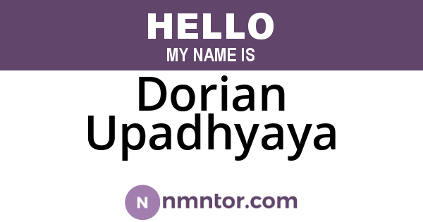 Dorian Upadhyaya