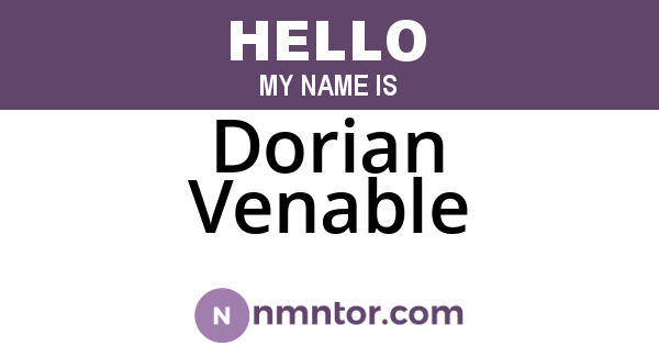 Dorian Venable