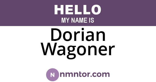 Dorian Wagoner