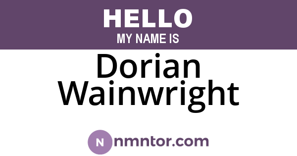 Dorian Wainwright