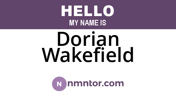 Dorian Wakefield