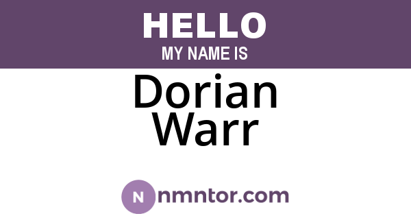 Dorian Warr