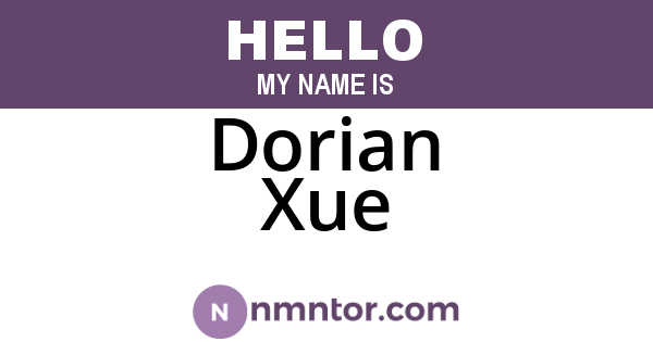 Dorian Xue