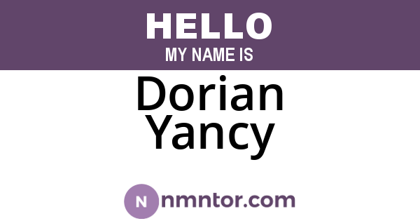 Dorian Yancy