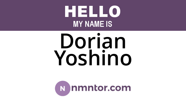 Dorian Yoshino