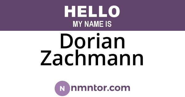 Dorian Zachmann