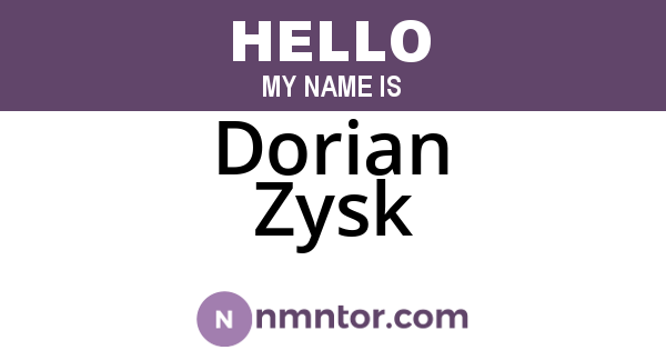 Dorian Zysk