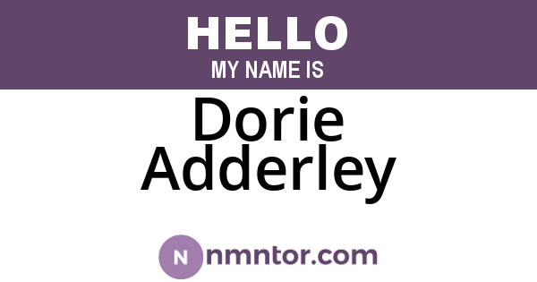 Dorie Adderley