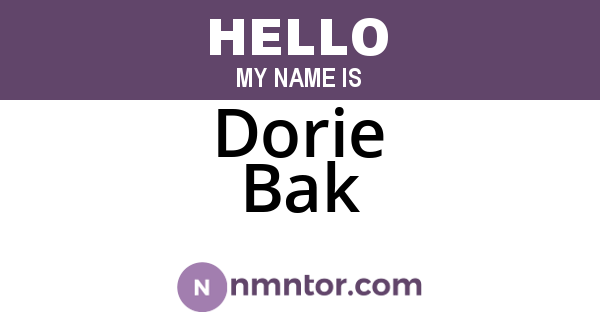 Dorie Bak