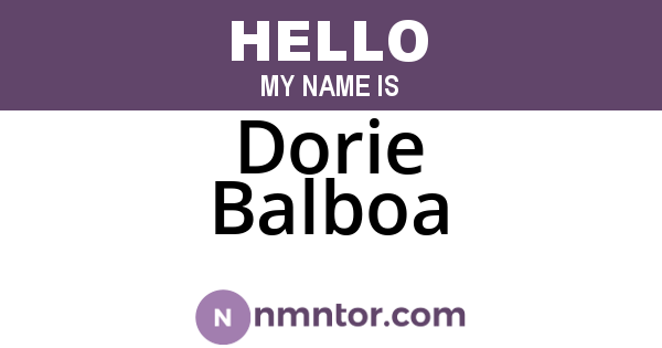 Dorie Balboa