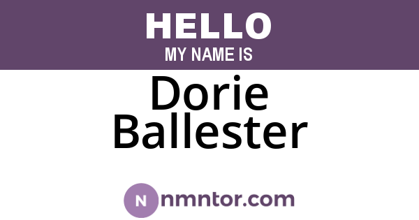 Dorie Ballester