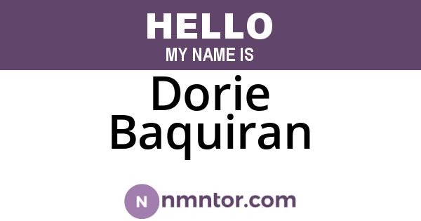 Dorie Baquiran