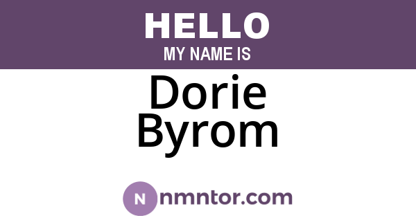 Dorie Byrom
