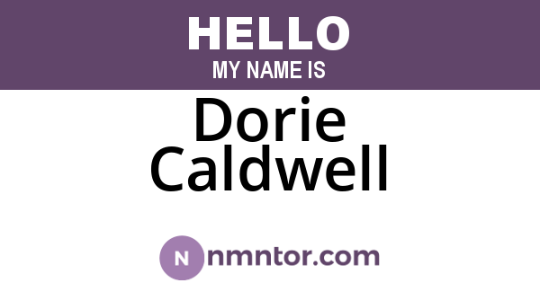 Dorie Caldwell