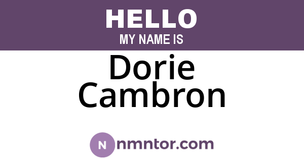 Dorie Cambron