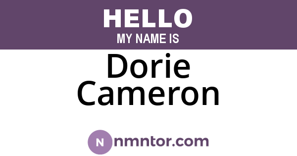 Dorie Cameron