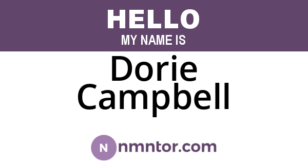 Dorie Campbell