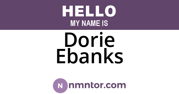 Dorie Ebanks