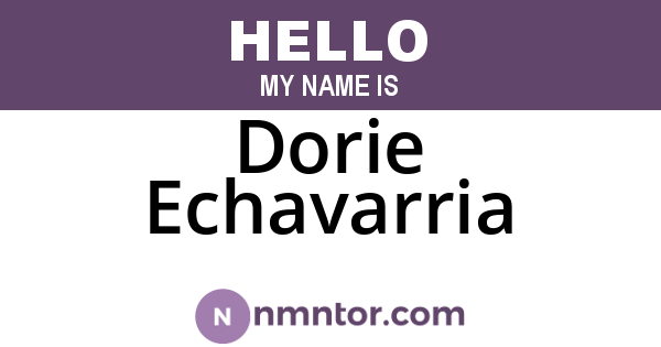 Dorie Echavarria