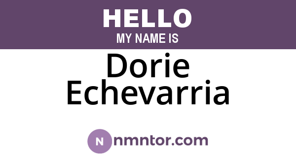 Dorie Echevarria