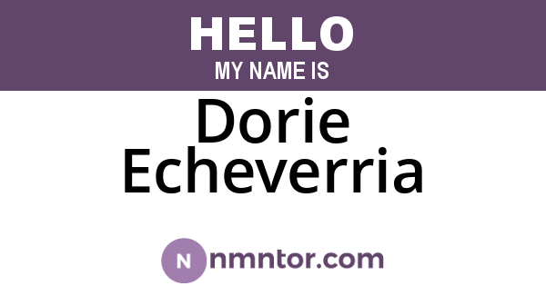 Dorie Echeverria