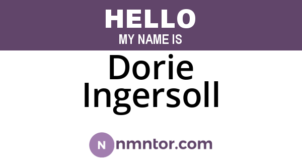Dorie Ingersoll