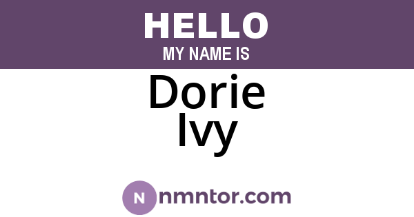 Dorie Ivy