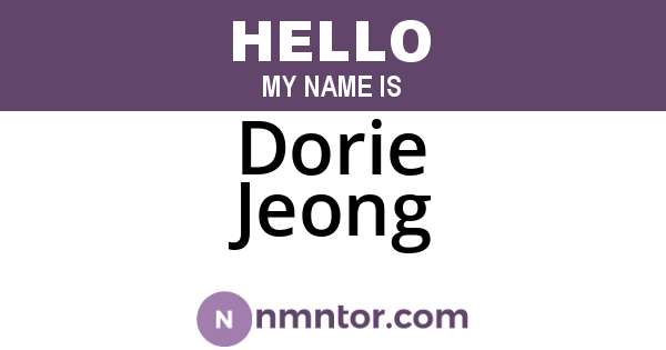 Dorie Jeong