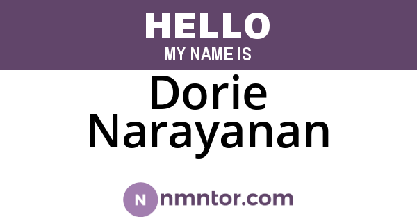 Dorie Narayanan
