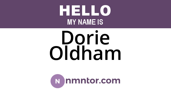 Dorie Oldham