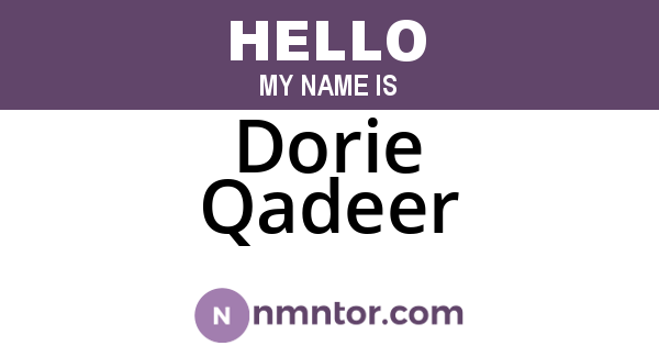 Dorie Qadeer