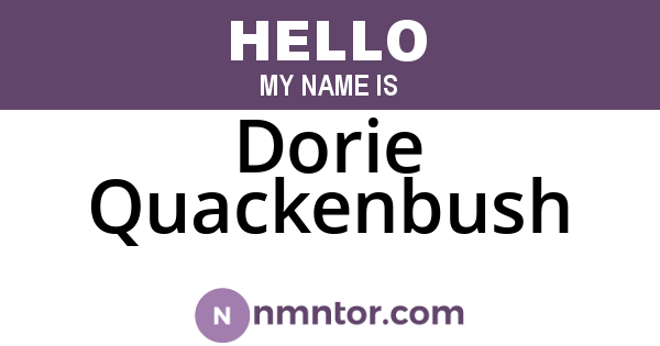 Dorie Quackenbush
