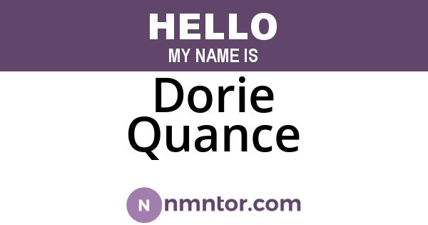 Dorie Quance