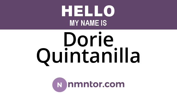 Dorie Quintanilla