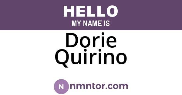 Dorie Quirino