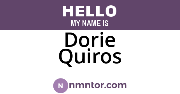 Dorie Quiros