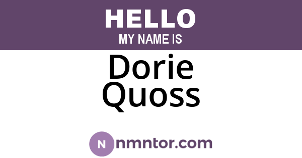Dorie Quoss