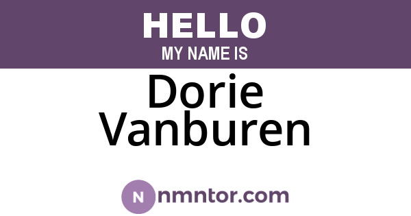 Dorie Vanburen